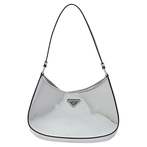 prada cleo silver mini|prada mini cleo bag.